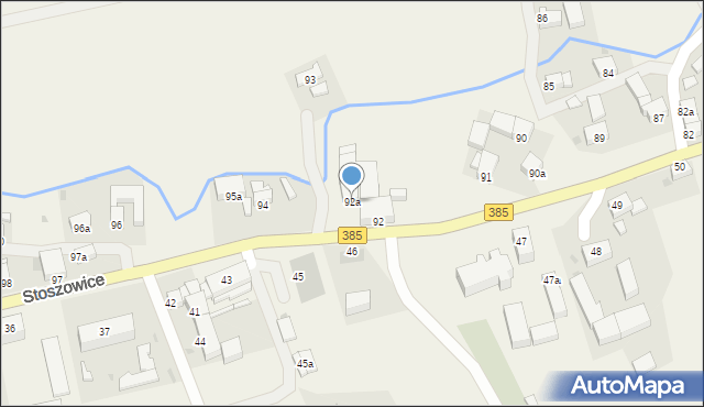 Stoszowice, Stoszowice, 92a, mapa Stoszowice