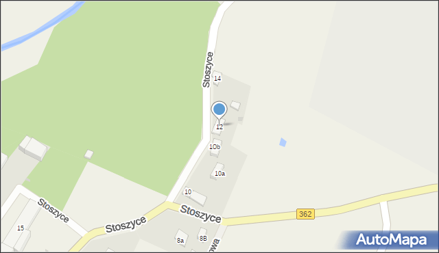 Stoszyce, Stoszyce, 12, mapa Stoszyce