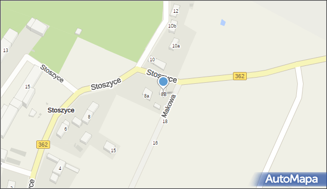 Stoszyce, Stoszyce, 8B, mapa Stoszyce