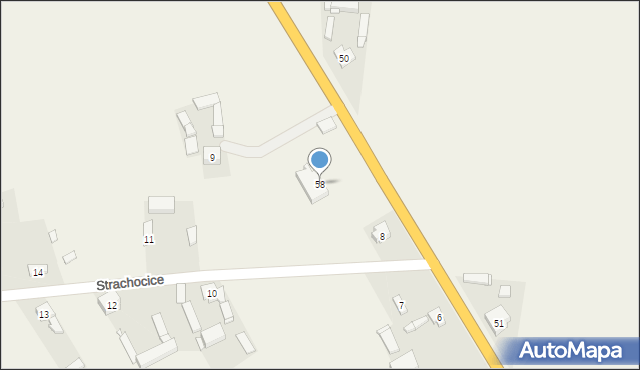 Strachocice, Strachocice, 58, mapa Strachocice
