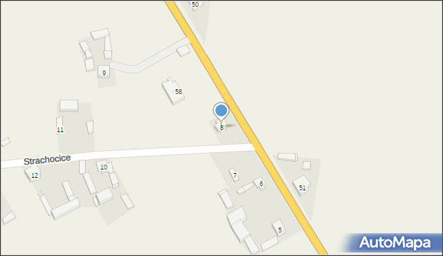 Strachocice, Strachocice, 8, mapa Strachocice
