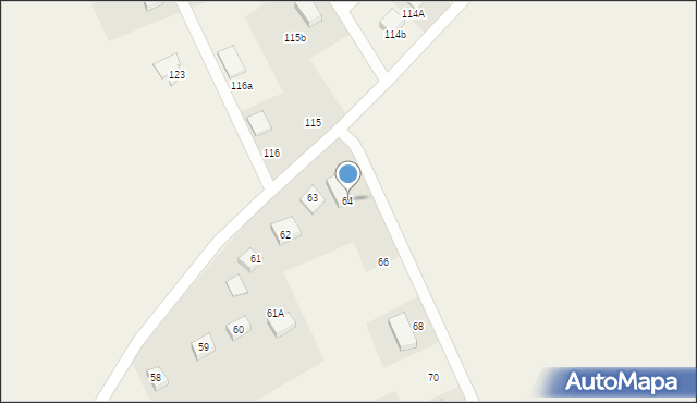 Strachocin, Strachocin, 64, mapa Strachocin