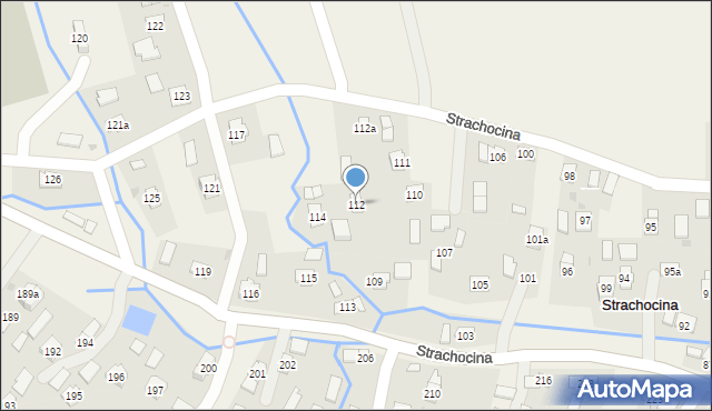 Strachocina, Strachocina, 112, mapa Strachocina