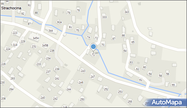 Strachocina, Strachocina, 71, mapa Strachocina