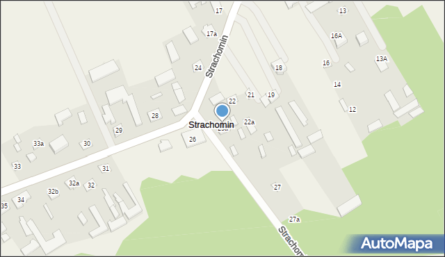 Strachomin, Strachomin, 23a, mapa Strachomin