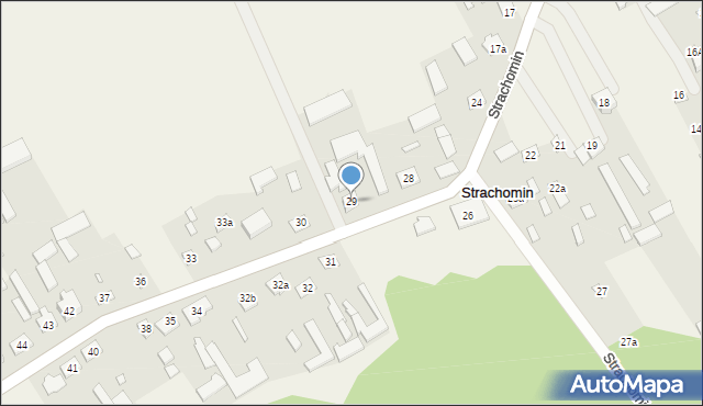 Strachomin, Strachomin, 29, mapa Strachomin