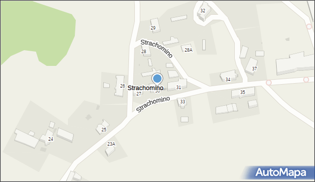 Strachomino, Strachomino, 30, mapa Strachomino