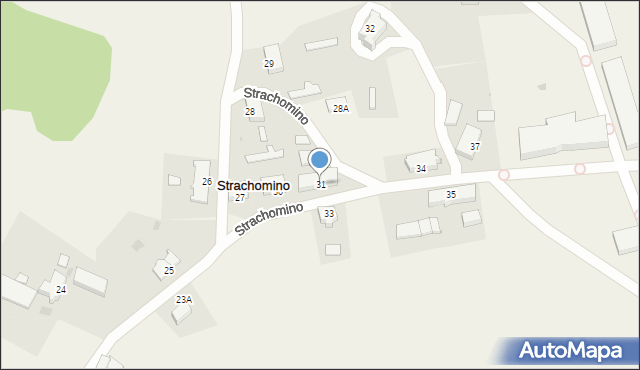 Strachomino, Strachomino, 31, mapa Strachomino