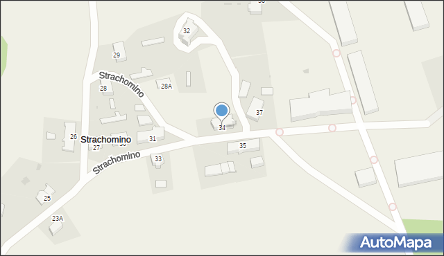 Strachomino, Strachomino, 34, mapa Strachomino