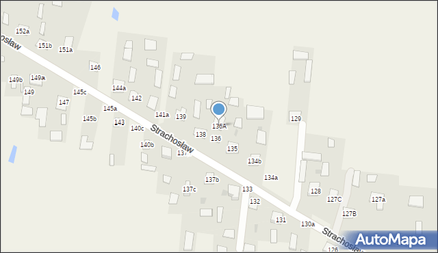 Strachosław, Strachosław, 136A, mapa Strachosław