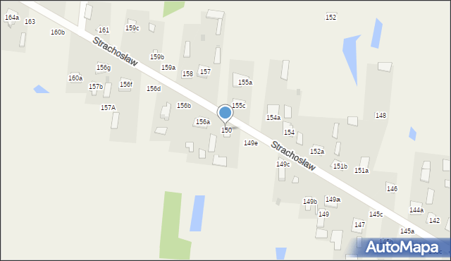 Strachosław, Strachosław, 150, mapa Strachosław