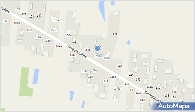 Strachosław, Strachosław, 151b, mapa Strachosław