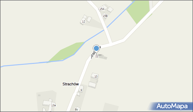 Strachów, Strachów, 11, mapa Strachów