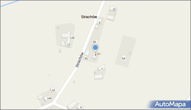 Strachów, Strachów, 8, mapa Strachów