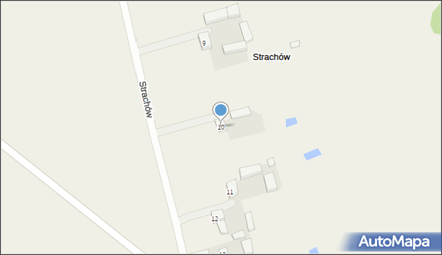 Strachów, Strachów, 10, mapa Strachów