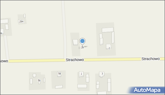 Strachowo, Strachowo, 2b, mapa Strachowo