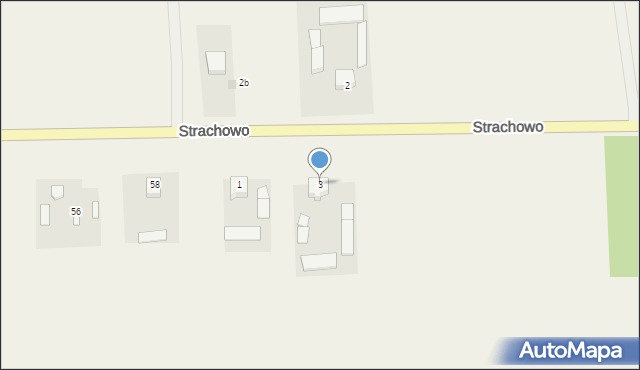 Strachowo, Strachowo, 3, mapa Strachowo