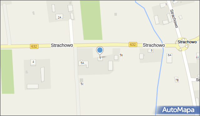 Strachowo, Strachowo, 5, mapa Strachowo