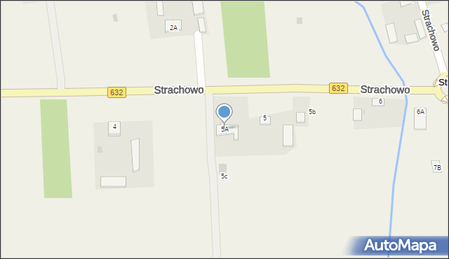 Strachowo, Strachowo, 5A, mapa Strachowo