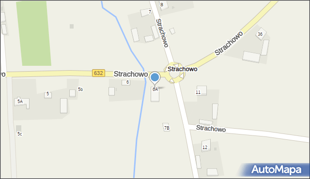 Strachowo, Strachowo, 6A, mapa Strachowo