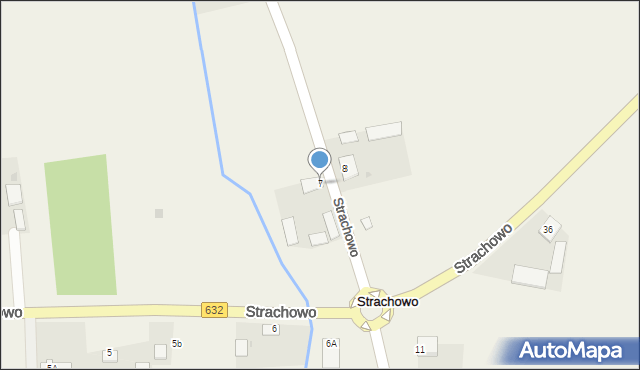 Strachowo, Strachowo, 7, mapa Strachowo