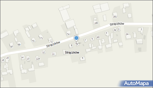 Strączków, Strączków, 7a, mapa Strączków