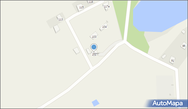 Strączno, Strączno, 102, mapa Strączno