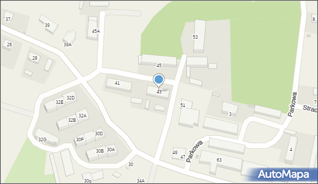 Stradomia Wierzchnia, Stradomia Wierzchnia, 43, mapa Stradomia Wierzchnia