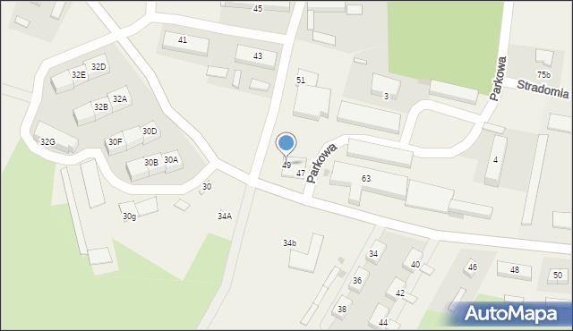 Stradomia Wierzchnia, Stradomia Wierzchnia, 49, mapa Stradomia Wierzchnia