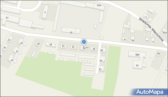 Stradomia Wierzchnia, Stradomia Wierzchnia, 54, mapa Stradomia Wierzchnia