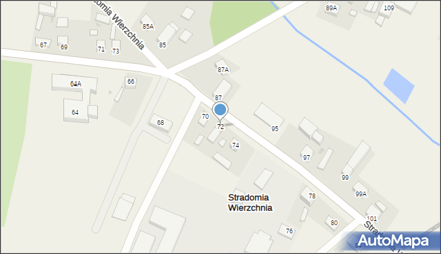 Stradomia Wierzchnia, Stradomia Wierzchnia, 72, mapa Stradomia Wierzchnia