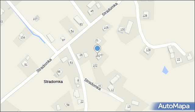 Stradomka, Stradomka, 101, mapa Stradomka