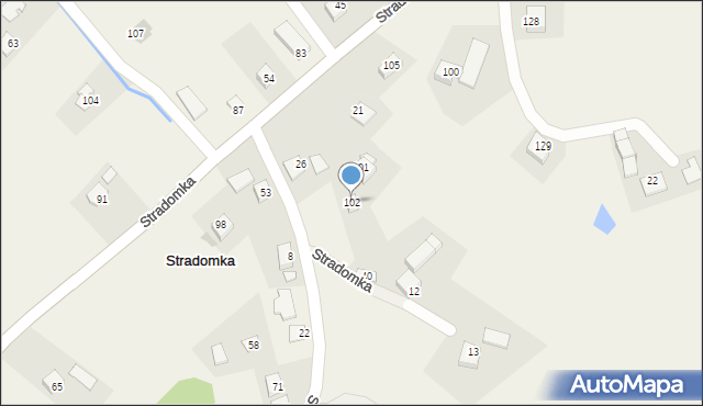 Stradomka, Stradomka, 102, mapa Stradomka