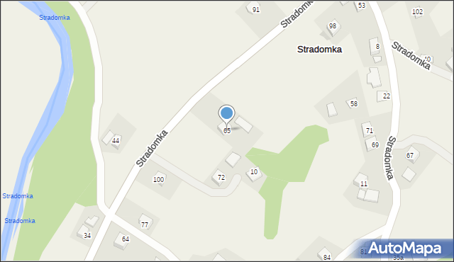 Stradomka, Stradomka, 65, mapa Stradomka