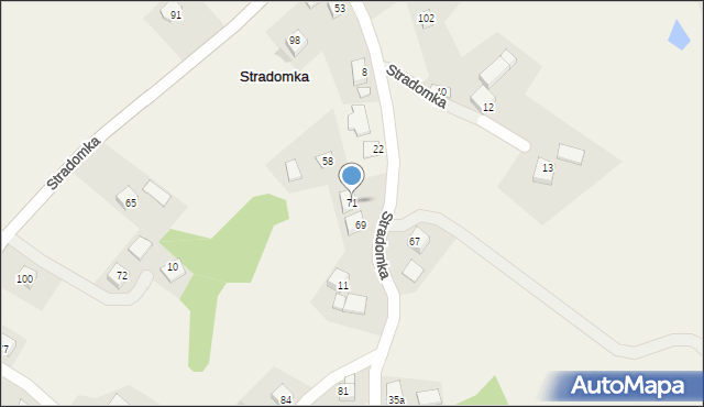 Stradomka, Stradomka, 71, mapa Stradomka