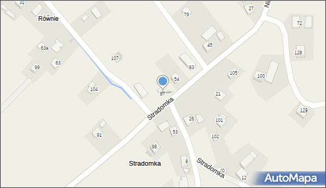 Stradomka, Stradomka, 87, mapa Stradomka