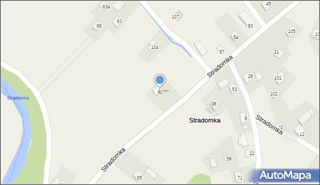 Stradomka, Stradomka, 91, mapa Stradomka