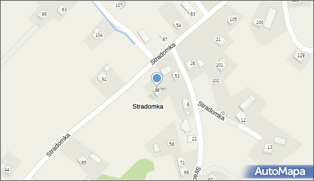 Stradomka, Stradomka, 98, mapa Stradomka