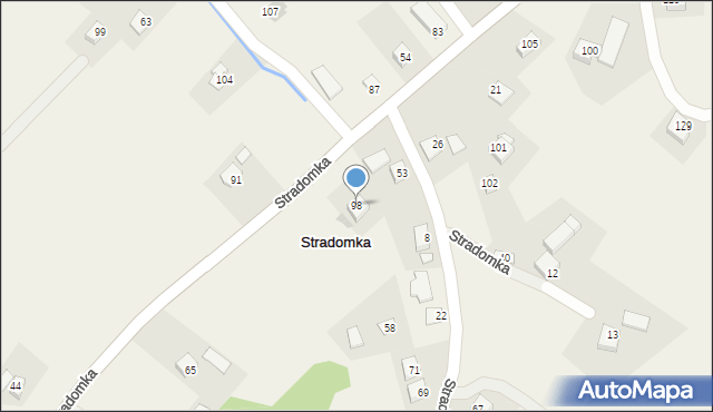 Stradomka, Stradomka, 98, mapa Stradomka