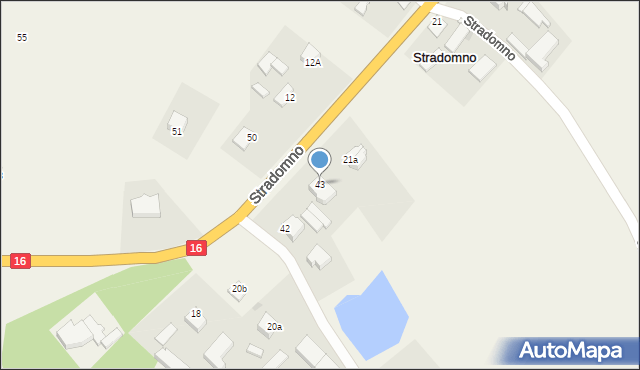 Stradomno, Stradomno, 43, mapa Stradomno