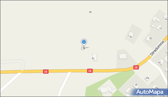 Stradomno, Stradomno, 58, mapa Stradomno