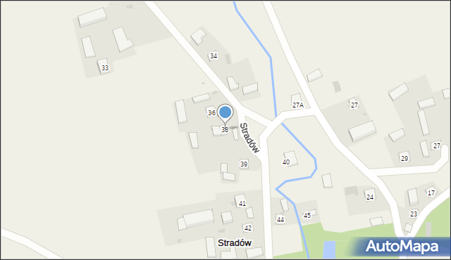 Stradów, Stradów, 38, mapa Stradów