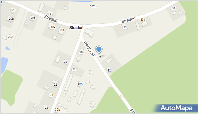 Straduń, Straduń, 32a, mapa Straduń