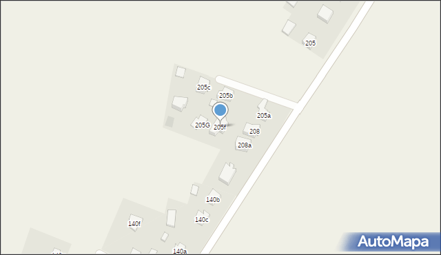 Straszęcin, Straszęcin, 205f, mapa Straszęcin