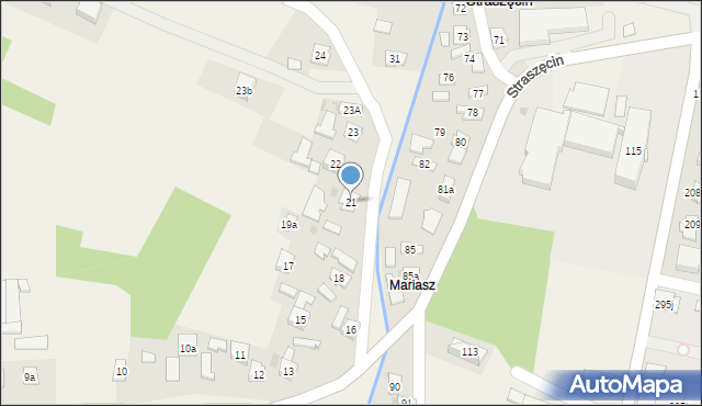 Straszęcin, Straszęcin, 21, mapa Straszęcin