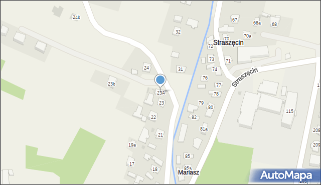 Straszęcin, Straszęcin, 23A, mapa Straszęcin