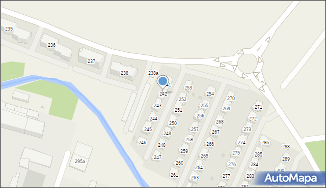 Straszęcin, Straszęcin, 242, mapa Straszęcin