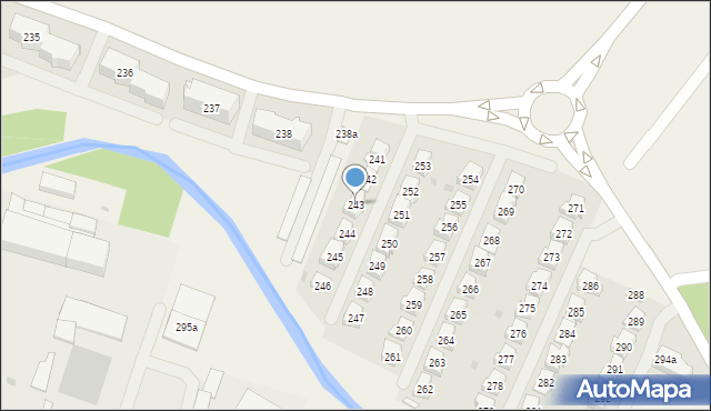 Straszęcin, Straszęcin, 243, mapa Straszęcin