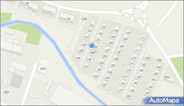 Straszęcin, Straszęcin, 249, mapa Straszęcin