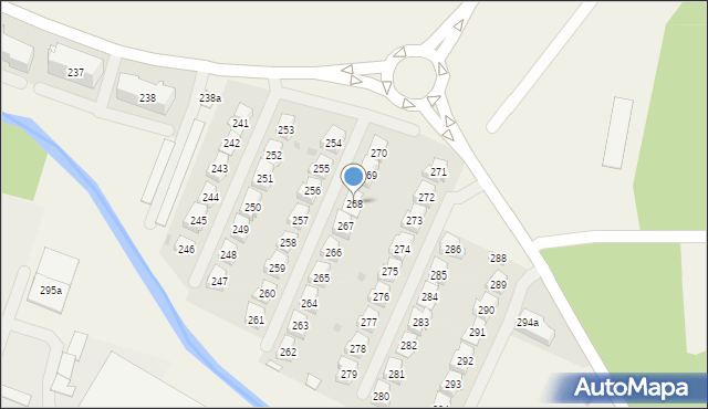 Straszęcin, Straszęcin, 268, mapa Straszęcin